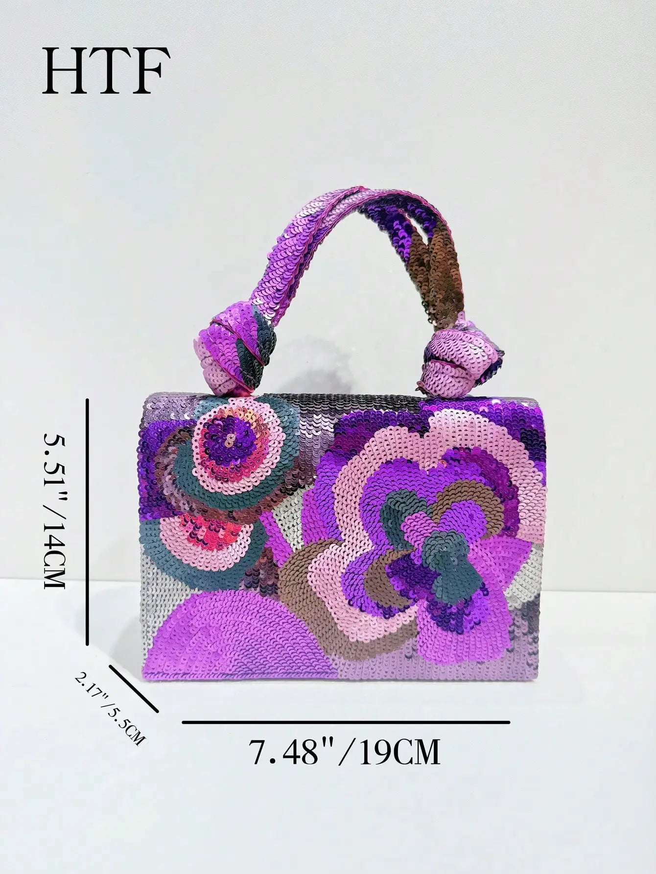 Fashion Sequin Embroidered Floral Design Party Wedding Evening Bag Women's Clutch Bag With Metal Chain Party Dress Evening Bag