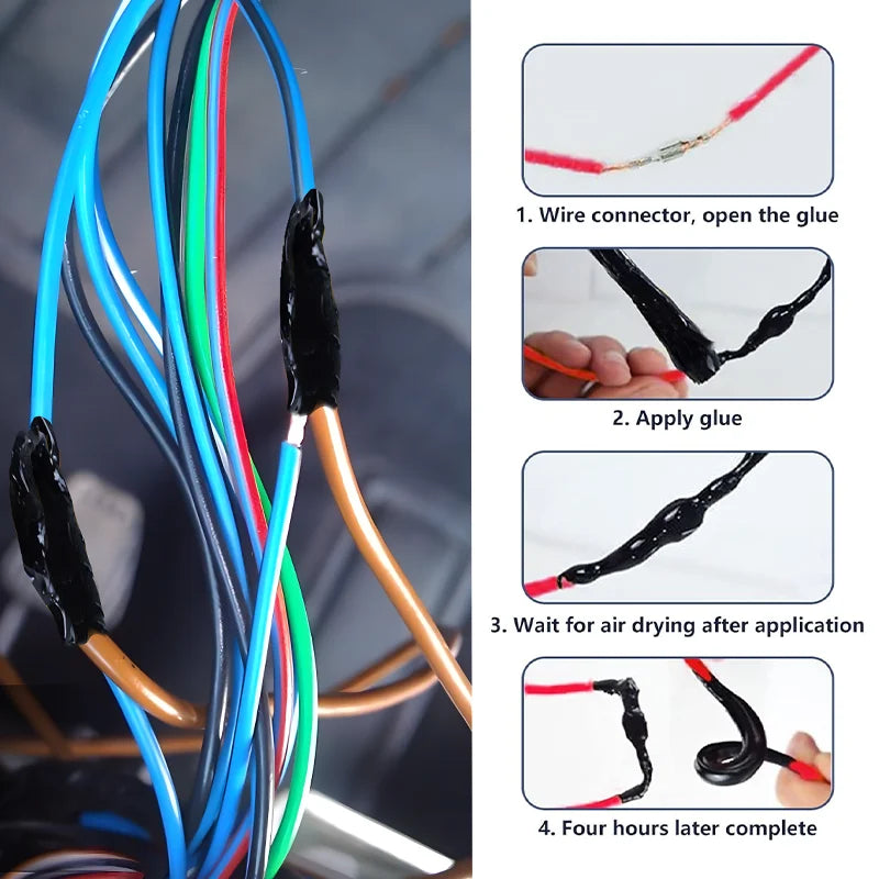 50/100/150/300ml Liquid Electrical Tape Waterproof Insulating Tape Repair Rubber Fixed Electrical Wire Cable Metal Welding Glue