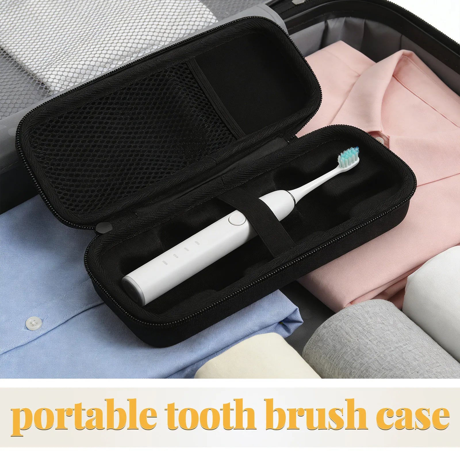 Electric Toothbrush Travel Case Portable Toothbrush Holder Compatible for Oral B 1000 1500 2000 3000 Pro Hard Protective Bag