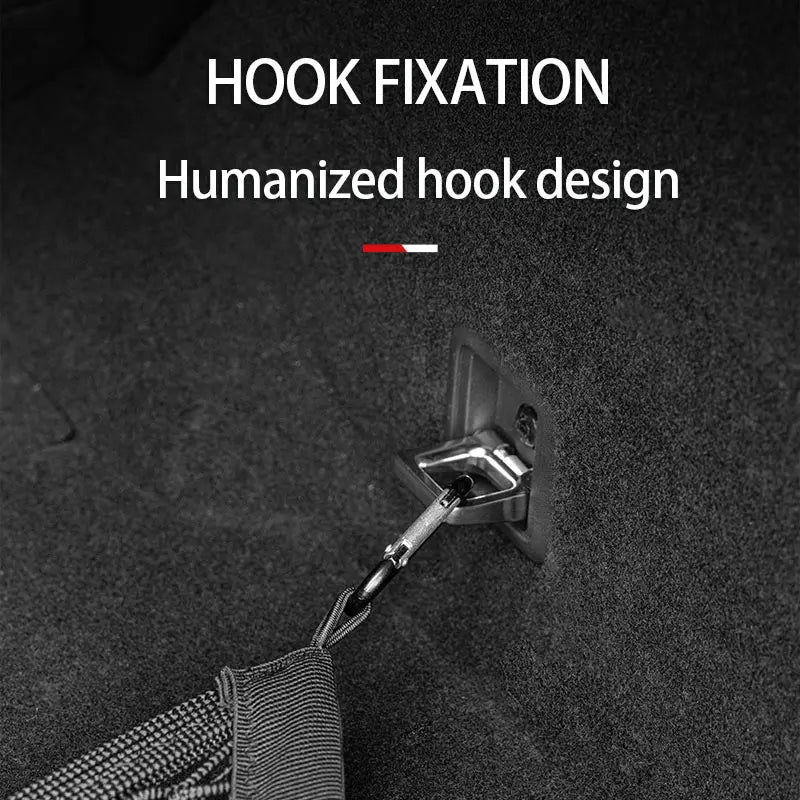 For ZEEKR 001 7X 9X 007 Rear luggage compartment fixed net pocket Mesh bag Car trunk storage and organizing accessories