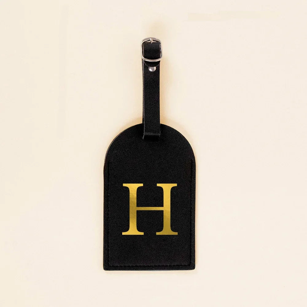 Initial Luggage Tags Handbag key Holders Travel Bag Key Wallets Label Tag Suitcase Identify Labels with Privacy Cover