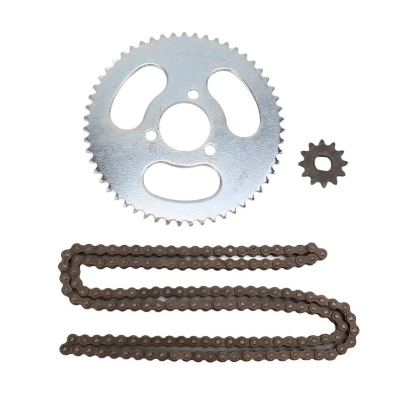 25H Chain Sprocket Kit Steel 55T Rear Wheel Sprocket 12T Front Wheel Sprocket With 146 Link Drive Chain For 47CC 49CC