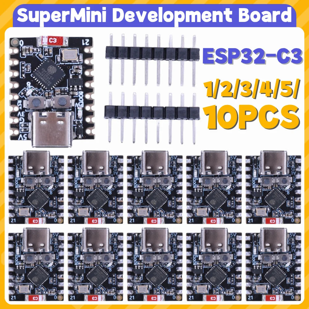 1-10PCS ESP32 C3 SuperMini WiFi Bluetooth-Compatible Board SuperMini Development Board Development Board CORE Board for Arduino