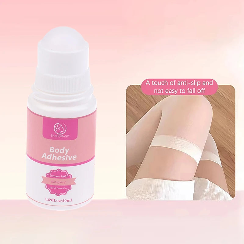 50ml Anti-Slip Glue Roll On Skin Adhesive For Clothing Dress Body Skin Anti-exposure Bra Non-slip Fixed