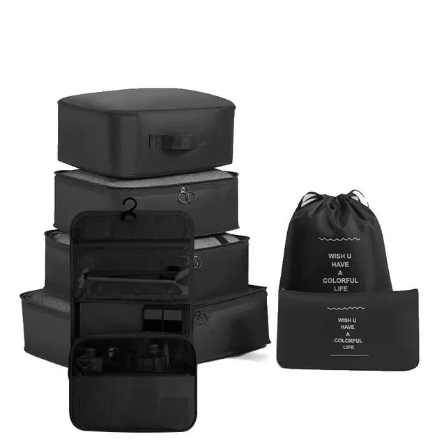 Dormitory Student Multi-Compartment Travel Storage Set Packing Cubes Organizer Bag for Clothes Toiletries Shoes Clothing