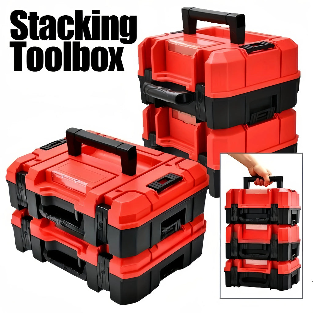 Tool Organizer Box Multi Functional Tool Box Durable Storage Suitable for Electricians Carpenters Stacking Storage Boxes Toolbox