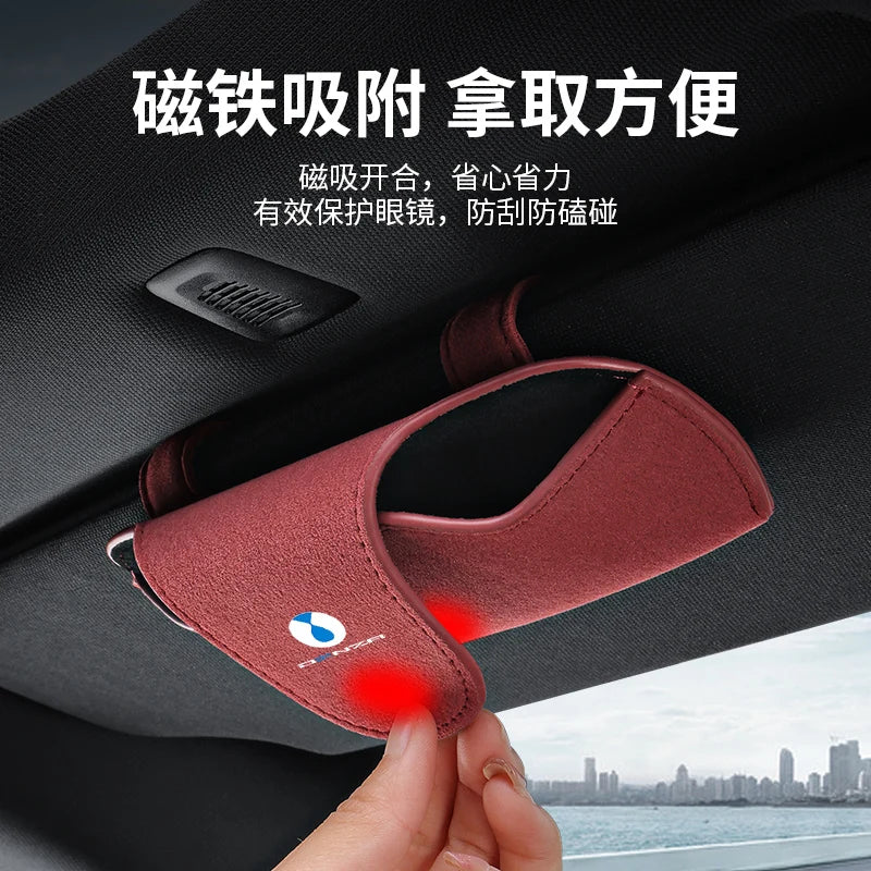 Car glasses storage box For DENZA N9 D9/N7/8 X Z9 GT Suede sunshade glasses clip