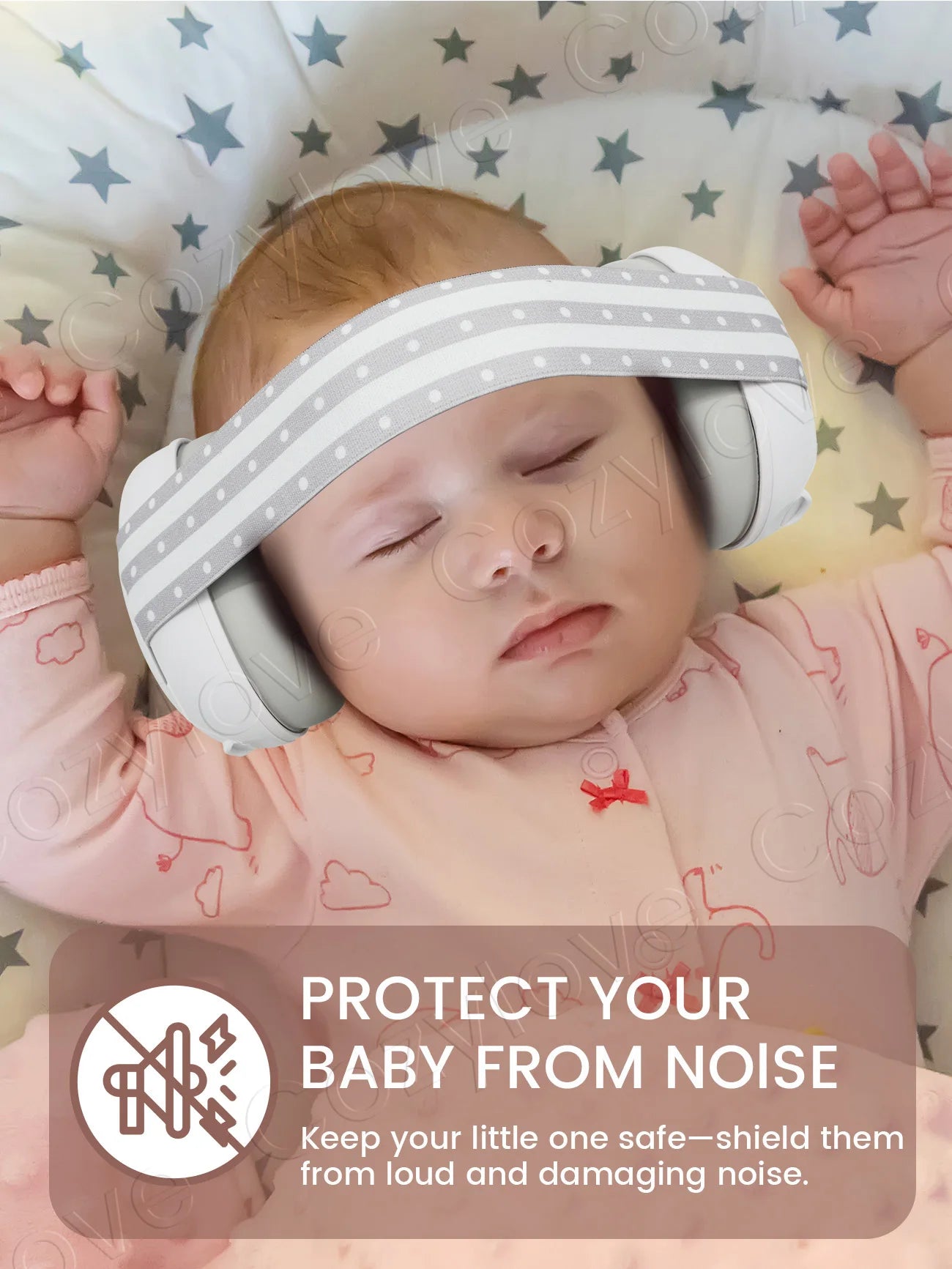 Baby Earmuffs Noise Protection  for 0-36 Months, Adjustable Headphones for Sleep & Travel