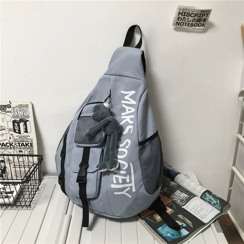 Men's Messenger Shoulder Bag Sports Travel Large Capacity Backpack Female Students Crossbody Chest Casual Bag bolso
