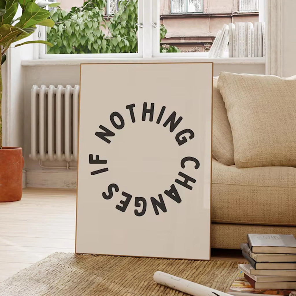 Nothing Changes If Nothing Changes Wall Art Print Canvas Painting Poster Picture For Living Room,Bedroom Home Decor