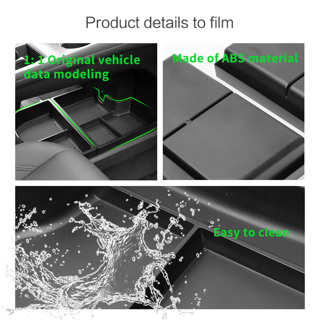 for Toyota Sienna 2024 2025 Center Console Lower Storage Box Car Interior Accessories Storage Tray Organizer Case 2pcs/set
