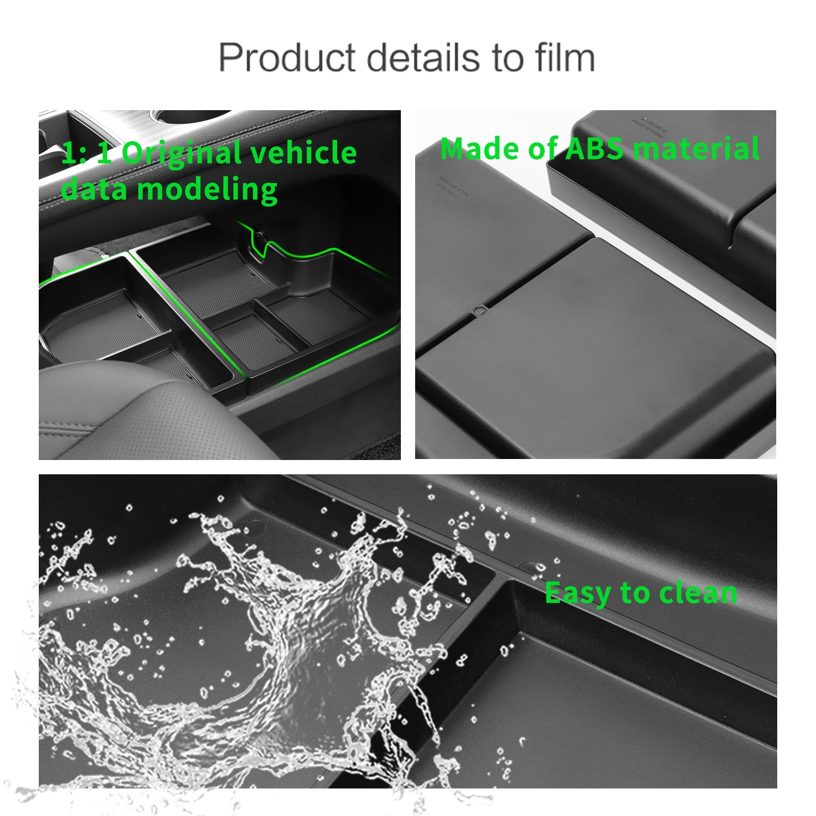 for Toyota Sienna 2024 2025 Center Console Lower Storage Box Car Interior Accessories Storage Tray Organizer Case 2pcs/set