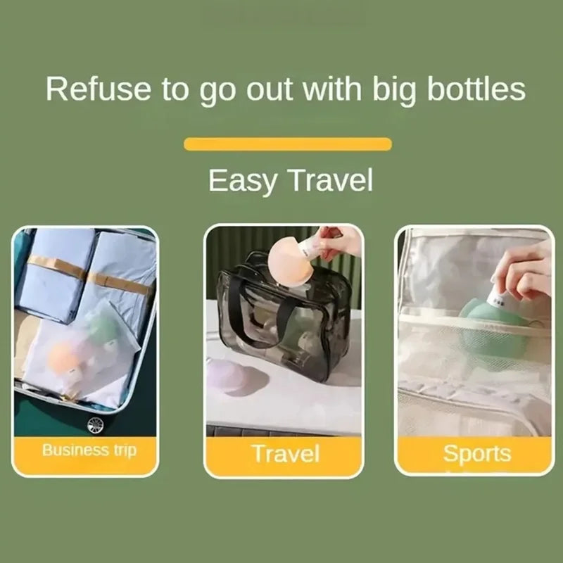 1/3pcs Portable Travel Bottles Soft Silicone Lotion Container Squeeze Tube Empty Bottle Shampoo Soap Travel Refillable Bottle