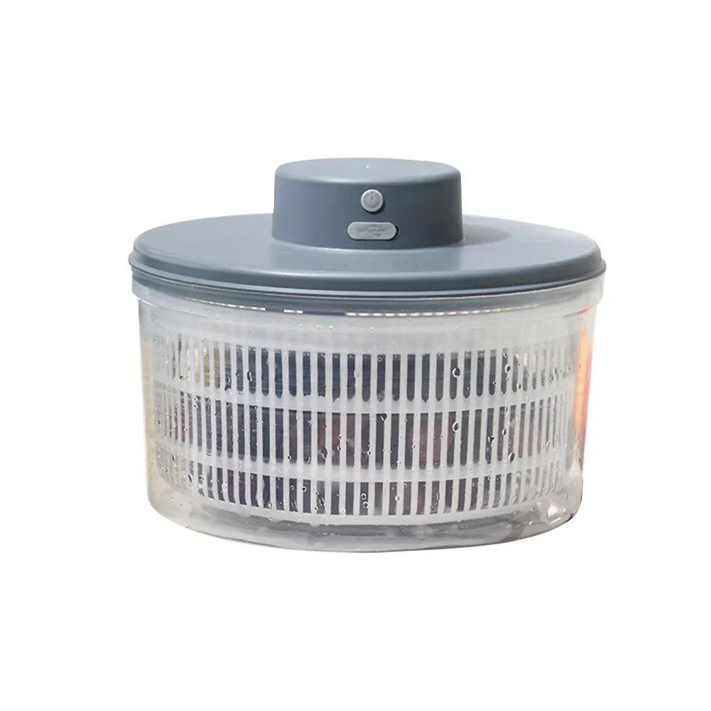 Salad Spinner Fruit Vegetable Household Salad Dehydrator Multifunctional Rechargeable Lettuce Dryer Quick Dry for Fresh Crisp