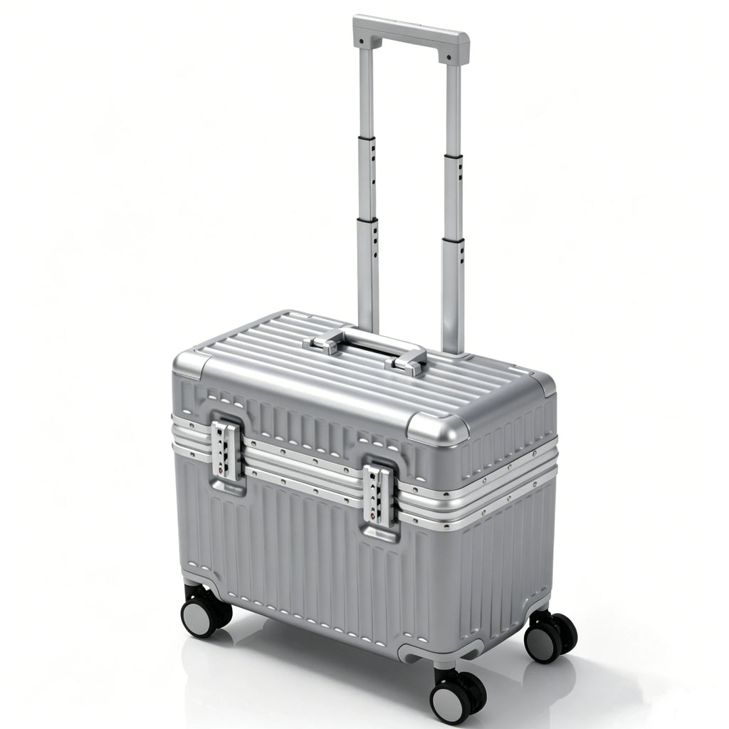 Top Opening Rolling Luggage 18/20 Boarding Carry-on Travel Photographer Suitcase PC Material with Aluminum Alloy Frame TSA Lock