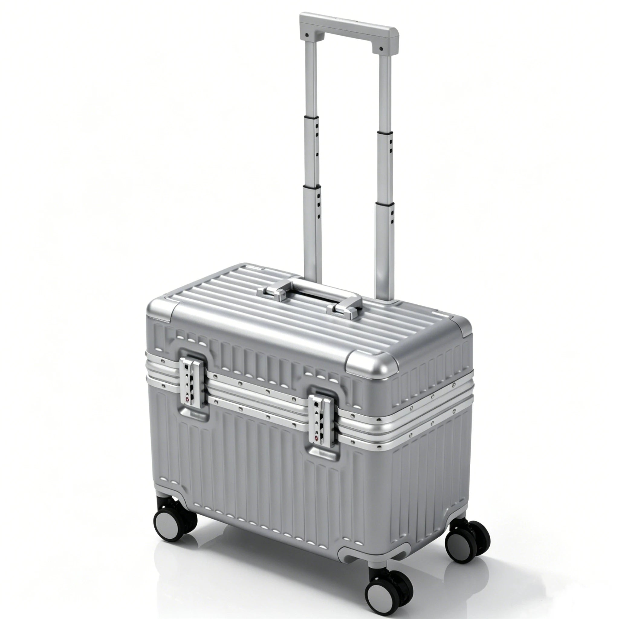 Top Opening Rolling Luggage 18/20 Boarding Carry-on Travel Photographer Suitcase PC Material with Aluminum Alloy Frame TSA Lock