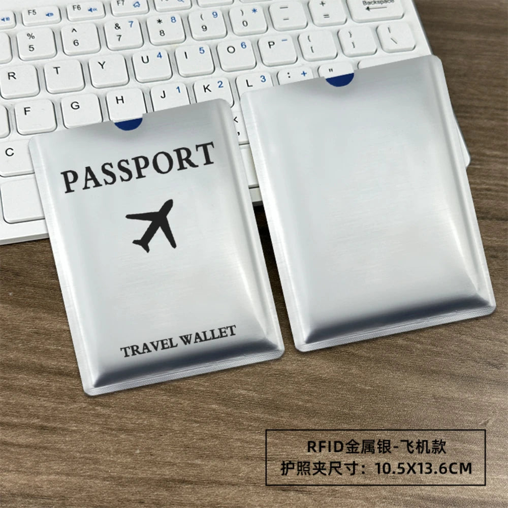 Rfid Passport Cover Laser Passport Protective Cover Passport Holder Anti-Theft For Airport Border Crossing Travel