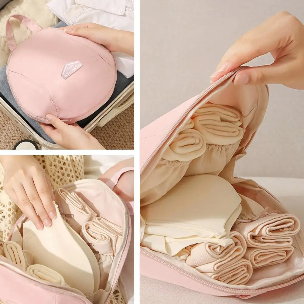 Portable Sock Organizing Bag Three-in-One Close-Fitting Travel Storage for Underwear Clothing Essential Artifacts Compact Organi