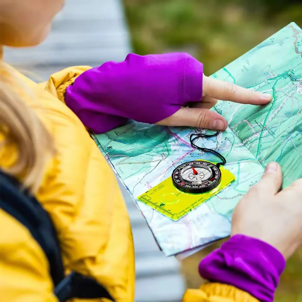 Waterproof Orienteering Compass for Map Reading Baseplate Compass Outdoor Hiking Hunting Navigation Camping Gadget Survival Gear