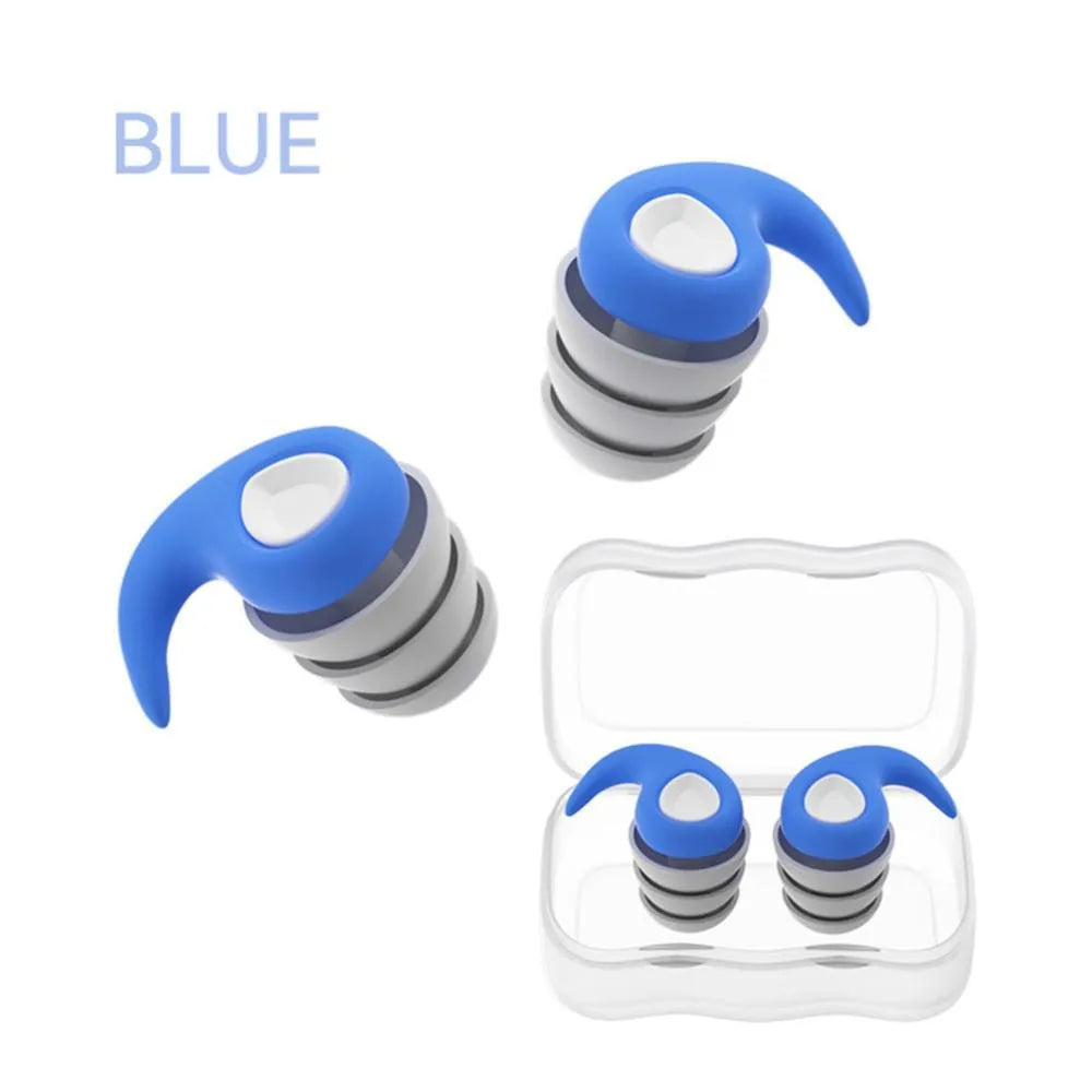 Three Layer Silicone Noise Reduction Earplugs Soft Comfortable Sound Insulation Sleeping Earplugs for Adults Children