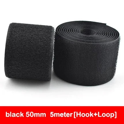 5Meters/Lot 16-100mm Black White Non-Adhesive Fastener Tape Hook and Loop Tape No Glue DIY Sewing Accessories Magic tape