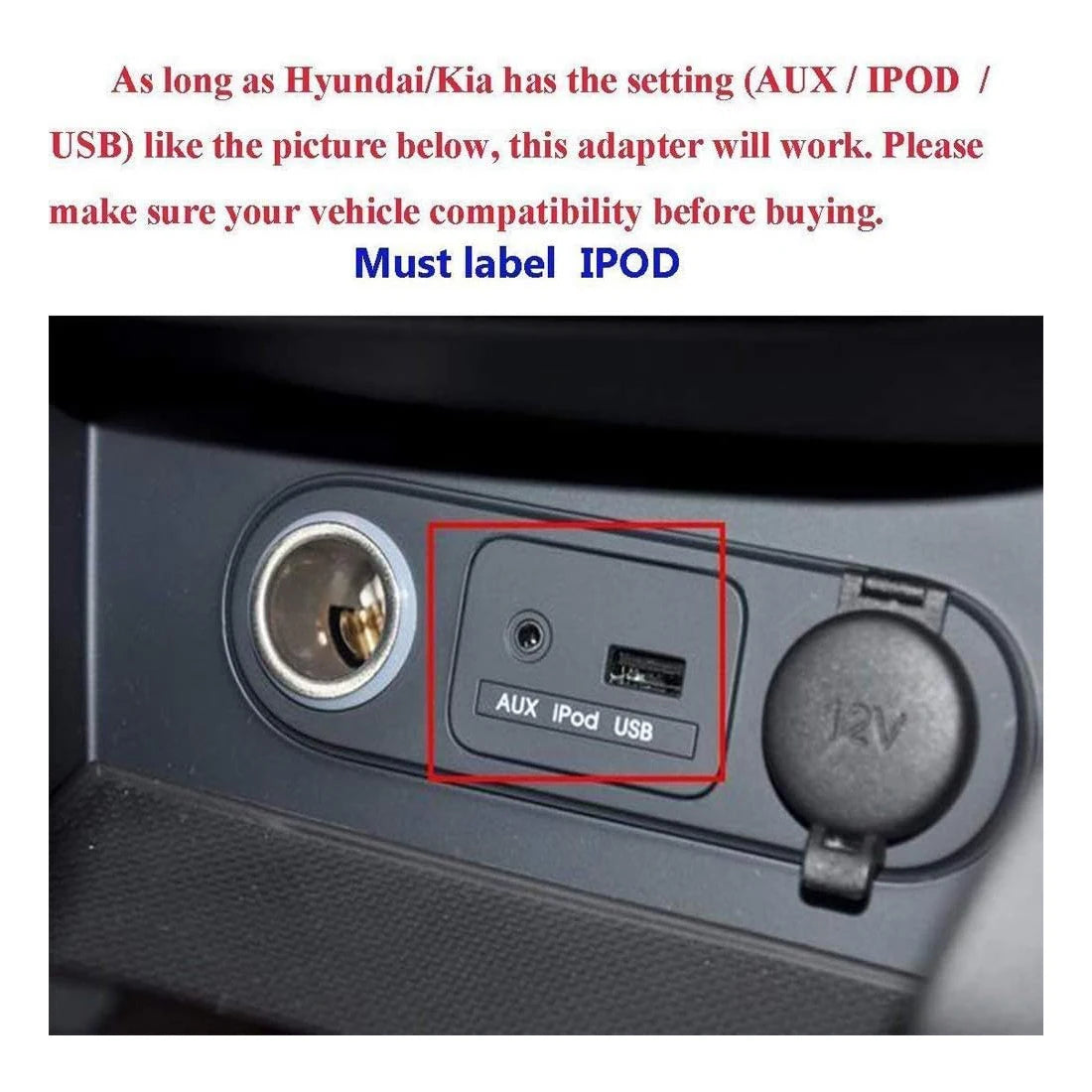 Car Aux Bluetooth Adapter for Hyundai Kia Audio Transmitter Stereo 3.5MM USB for iPhone iPad Android Phone