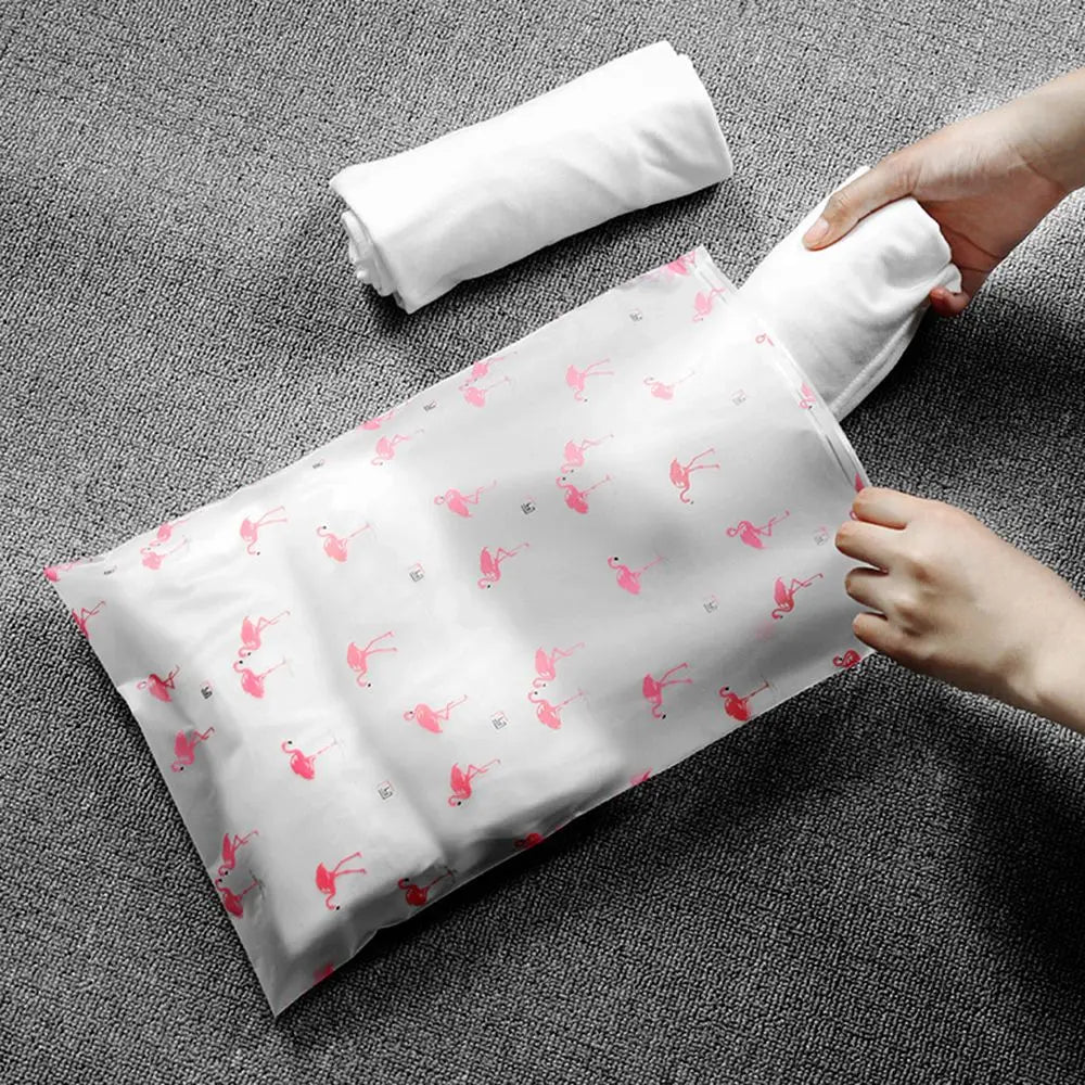 1/5pcs Travel Clothes Storage Bags Flamingo EVA Zipper Pouch Translucent Waterproof