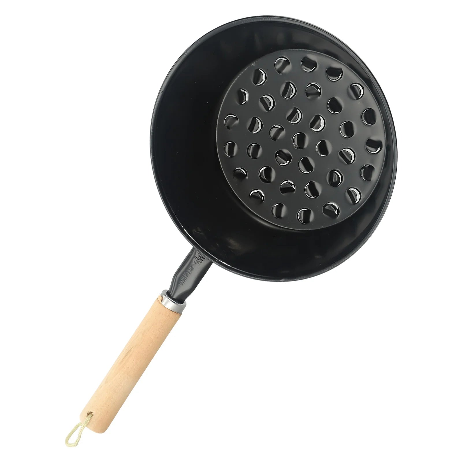 Charcoal Brazier Portable Outdoor Camping Barbecue Brazier Wooden Handle Fire Starter BBQ Grill Cooking Tools Charcoal Chimney