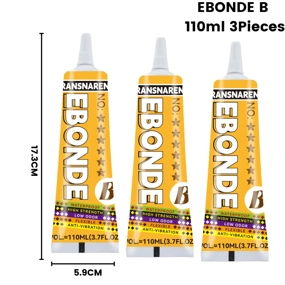 Black & Transparent Instrument Repair Adhesive Strong Flexible Glue Anti-Vibration For Speaker Guitar Drum Piano 15/50/110ML