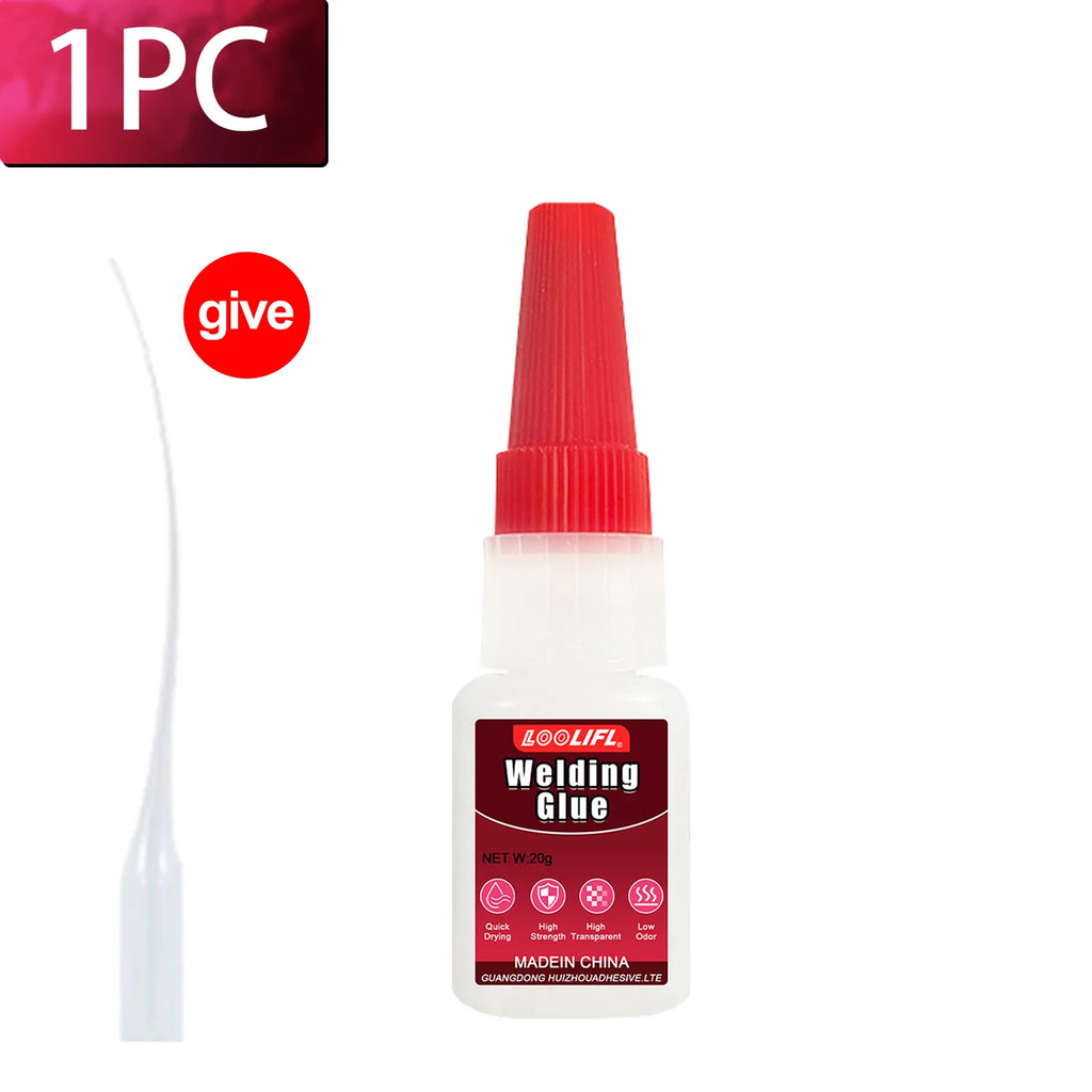 LOOLIFL Instant Strong Super Glue Universal Mighty High Viscosity Welding Glue for Metal Glass Wood DIY Adhesive Fast Dry tool