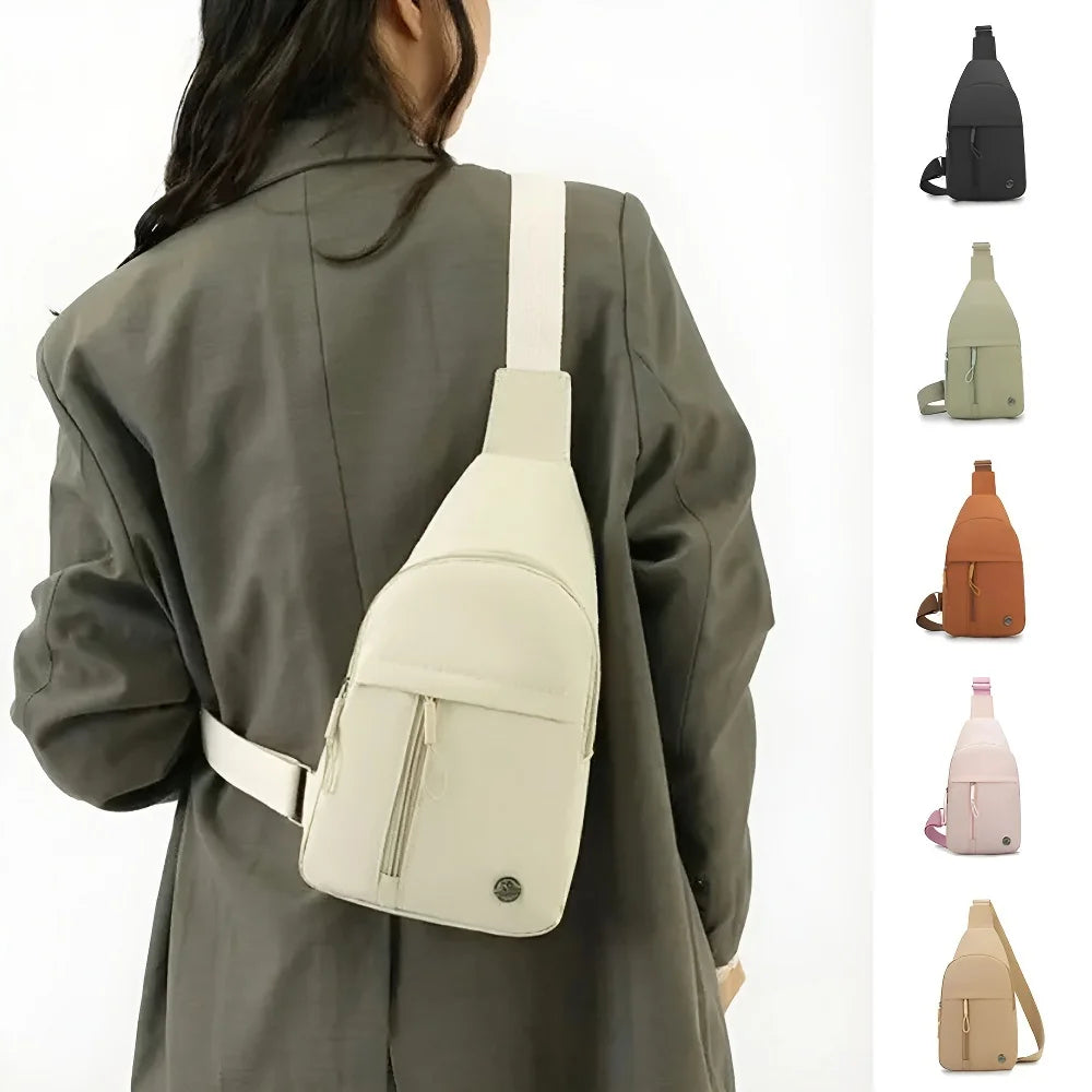 Multi-compartment Women Chest Bag Fashion Nylon Waist Pack Small Cloth Storage Multifunctional Bag