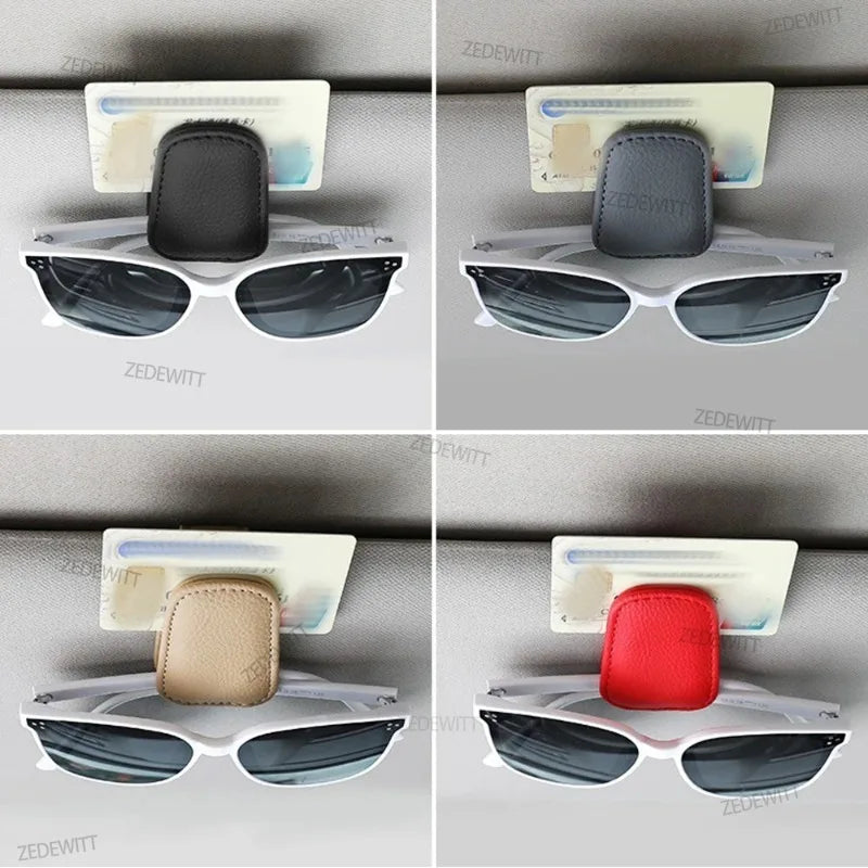 Car Sunglasses Clip Space Saver Universal Card Ticket Holder Stand Fastener Pen Case Glasses Sun Visor Car Interior Accessories