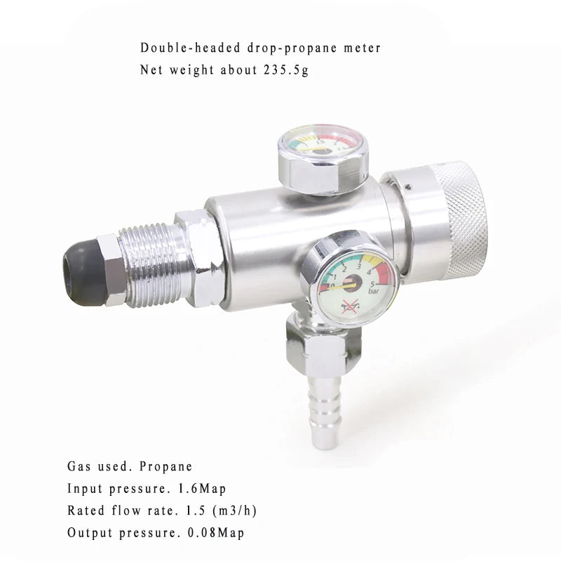 Oxygen Pressure Regulating Valve Gauge Acetylene/ Propane Meter 8mm Thread Brass Adjustable Pressure Reducing Valve 감압기