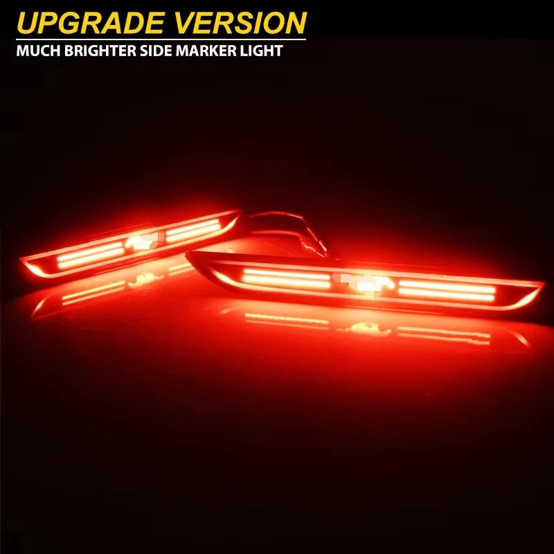 2Pcs Car Rear Red Sidemarker Lamps for Ford Mustang 2015 2016 2017 2018 2019 2020 2021 2022 LED Fender Side Marker Lights