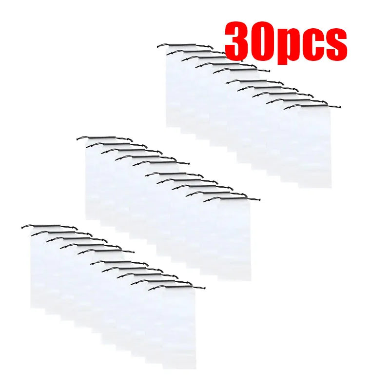 10/30/60pcs Beam Mouth Waterproof Umbrella Storage Plastic Bag Drawstring Bag Translucent Bag Storage Vehicle-Mounted Wet Bag