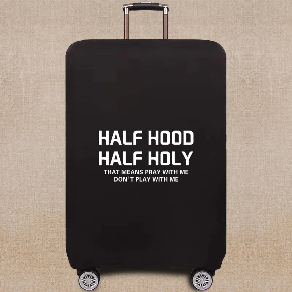 Travel Accessories Luggage Case Suitcase Dust Protective Cover 18-28 Inch Text Pattern Series Trolley Case Elastic Cover