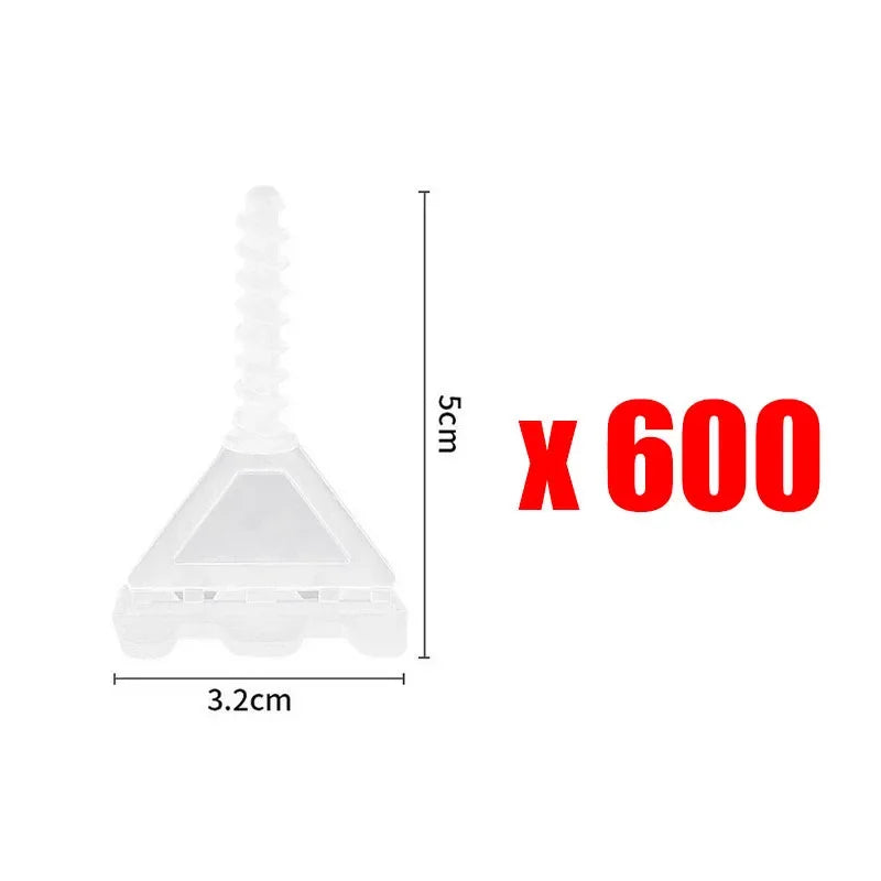 50-600pcs Spiral Ceramic Tile Leveling System Tile Leveler Spacer Baseplates for Tile Laying Wall Floor Fixing Construction Tool