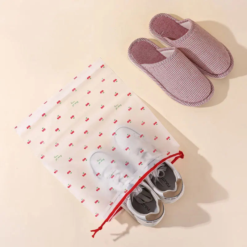 10Pcs Transparent Waterproof Travel Cosmetic Bag Towel Socks Plastic Drawstring Storage Bag Bathroom Transparent Beach Bag