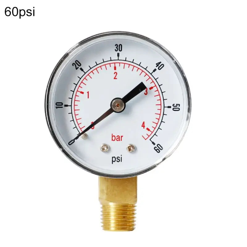 Y50 Pressure Gauge 52mm 1/4 BSPT Vertical 15,30,60,100,150,300 PSI for Mining/Home Heating/Home Pressure Measurement