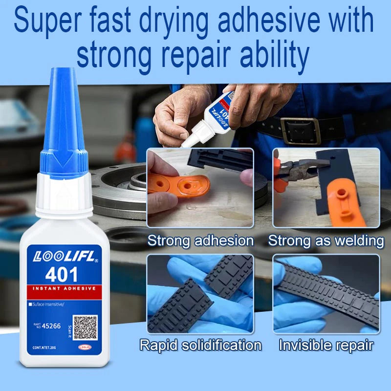 Loctite 401 Quick Glue Instant Fast Adhesive - Super Strong Multi-Purpose Colorless Liquid for DIY Repair And Bonding