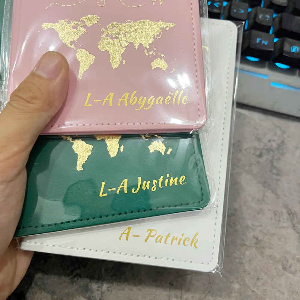 Personalised Passport Cover EU Map Cute Map Passport Case with Luggage Tags Travel Wallet Organizer Travel Accessories