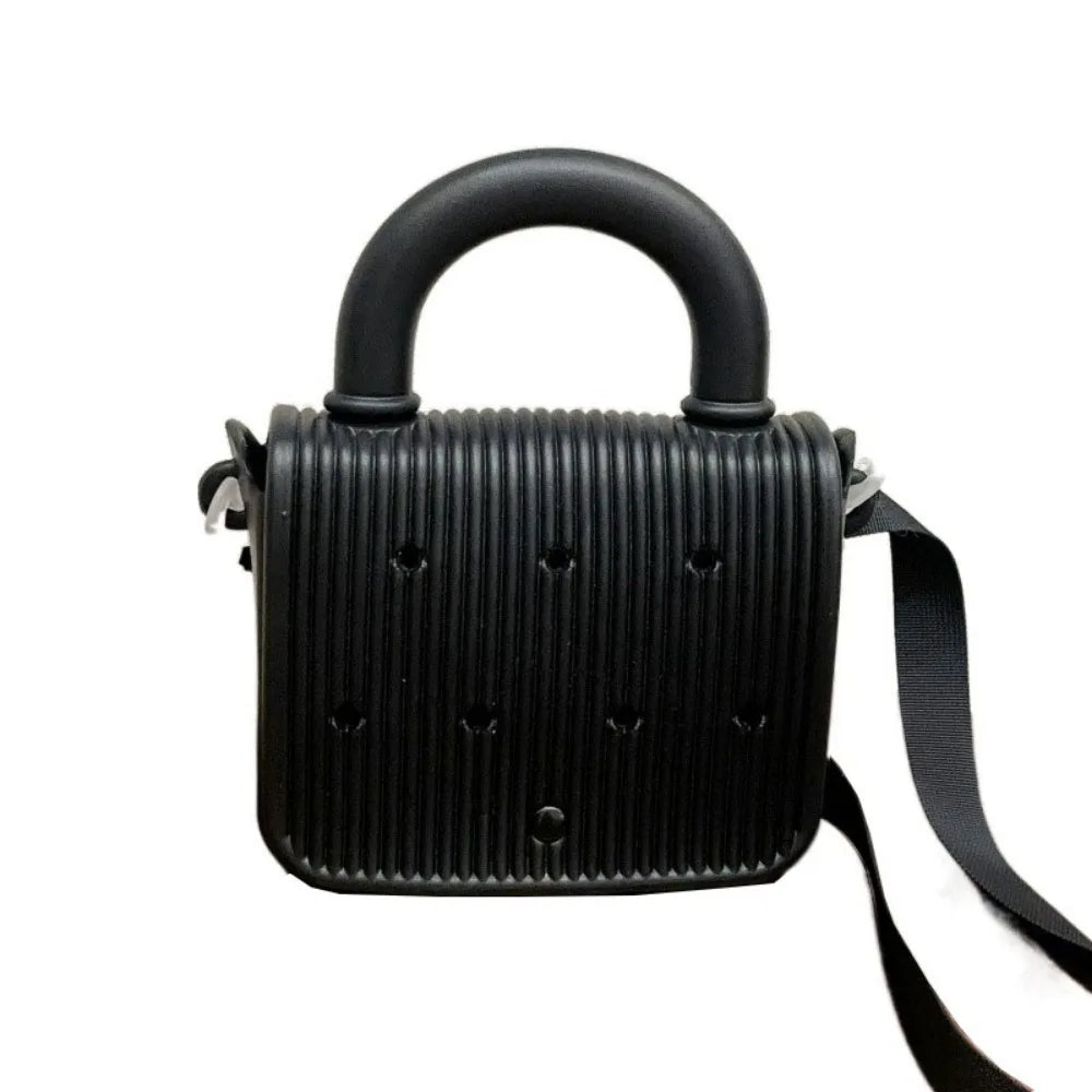Anti-slip Waterproof Beach Bag Top Handle Sandproof Cartoon Crossbody Tote Adjustable straps DIY EVA Handbags With Hole Summer