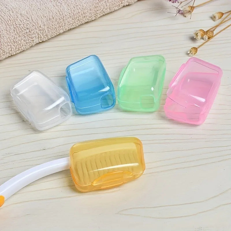 5Pcs Travel Toothbrush Head Caps - Hygienic Cover for Dental Brush Heads,Portable for On-the-Go. travel acessories
