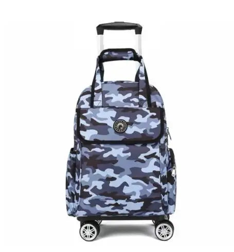 Women Carry On Rolling Duffel Bag with wheels Women travel trolley bag wheeled Backpack bag Travel Luggage Suitcase Baggage Bag