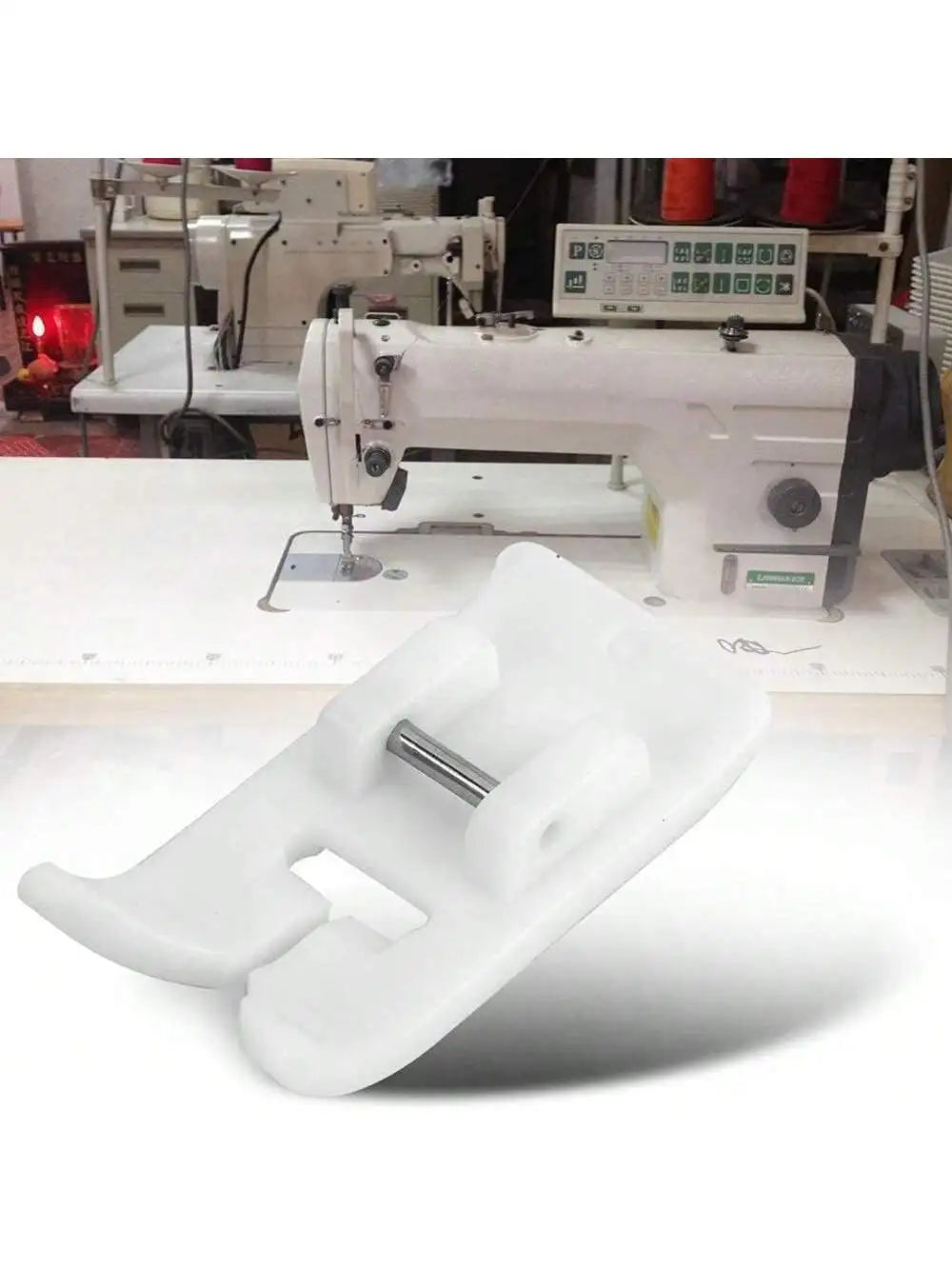 1PCS Nonstick Teflon Sewing Machine Zig Zag Presser Foot Straight Stitch Universal Leather Sewing Machine for All Reeds Snap-On
