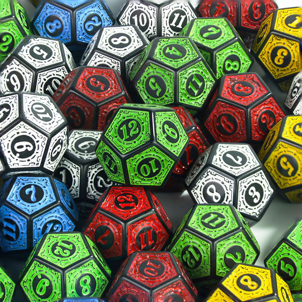 D12 Dice Set 10PCS 12 Sided for Board Games Dragon Rpg Dados Jogos Dnd As Christmas Birthday Gift