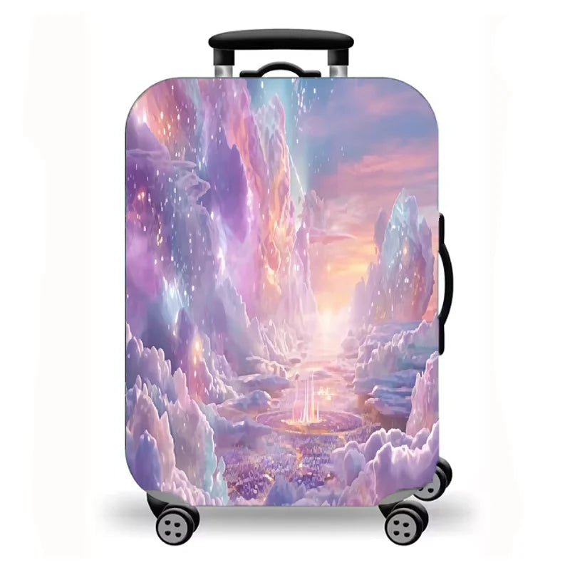 Luggage Cover, Galaxy Space Print Stretch Suitcase Protector for Travel, 10 Styles Universe Nebula Art