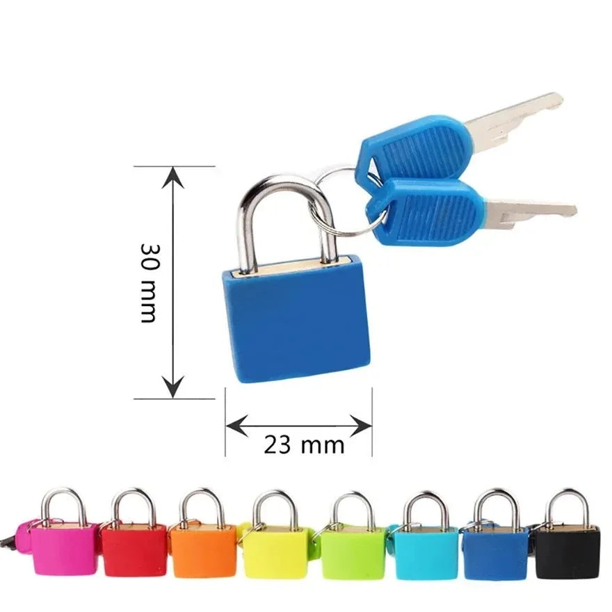 Copper Core Colorful Padlock Mini Keyed Lock for Luggage Suitcase Backpack Diary Drawer Cabinet Storage Locker Small Safety Lock