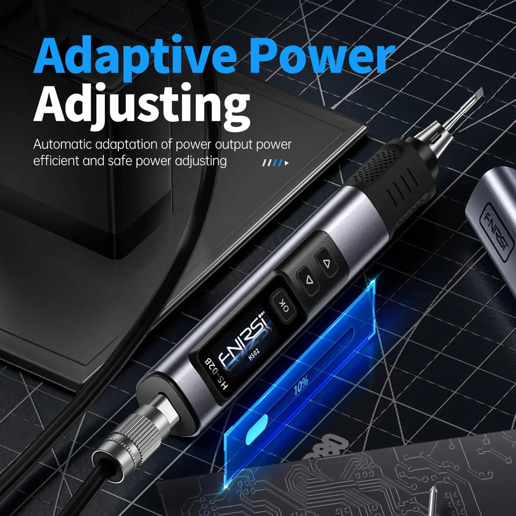 FNIRSI HS-02A 100W Portable Corded Soldering Iron Kit,3S Fast Heating,212-842℉,Pre-set 3 Groups Temperature,6 F245 Solder Tips