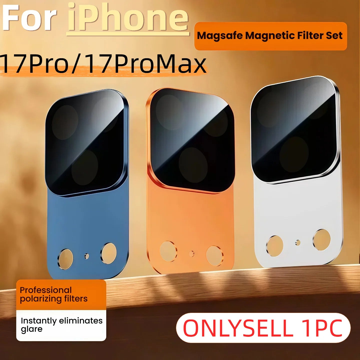 Compatible with iPhone 17Pro/17ProMax New Filter Anti-Glare Lens Magnetic Armor All-in-One AR Anti-Reflective Screen Protector